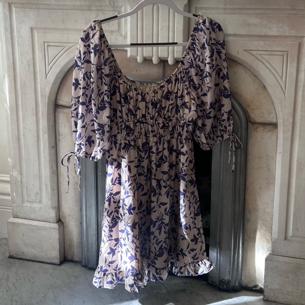 UO VIOLETTE SMOCKED MINI DRESS